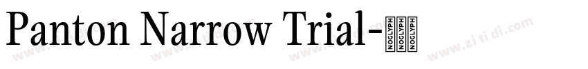 Panton Narrow Trial字体转换